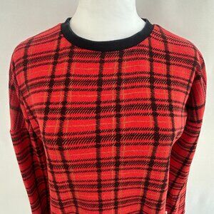 Vans Plaid Streetwear Red, Black & Beige Sweatshirt – Women’s Small S